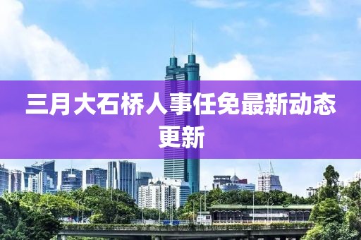 三月大石橋人事任免最新動態更新