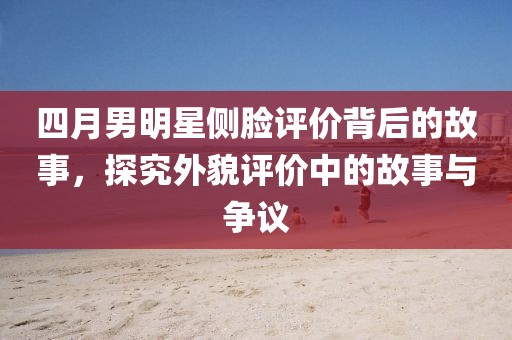 四月男明星側臉評價背后的故事,探究外貌評價中的故事與爭議