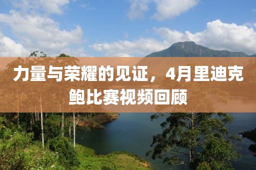 力量與榮耀的見證,4月里迪克鮑比賽視頻回顧