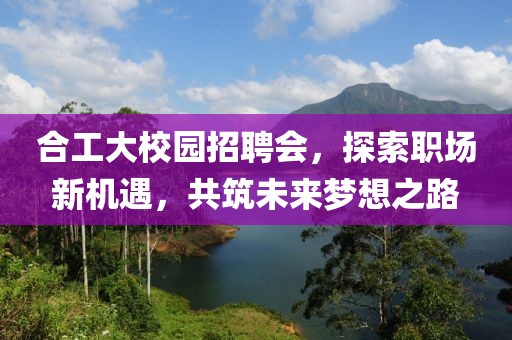 合工大校園招聘會,探索職場新機遇,共筑未來夢想之路