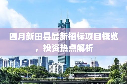 四月新田縣最新招標項目概覽,投資熱點解析