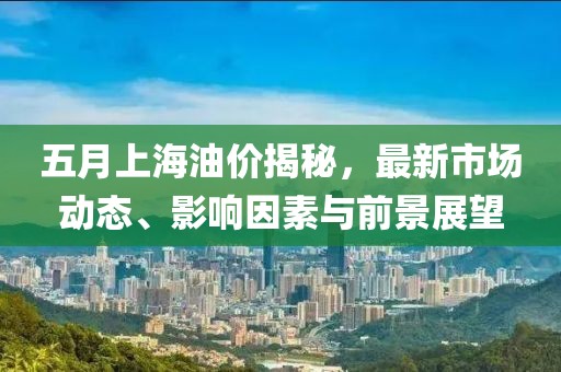 五月上海油價(jià)揭秘，最新市場(chǎng)動(dòng)態(tài)、影響因素與前景展望