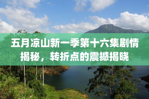 五月涼山新一季第十六集劇情揭秘,轉折點的震撼揭曉