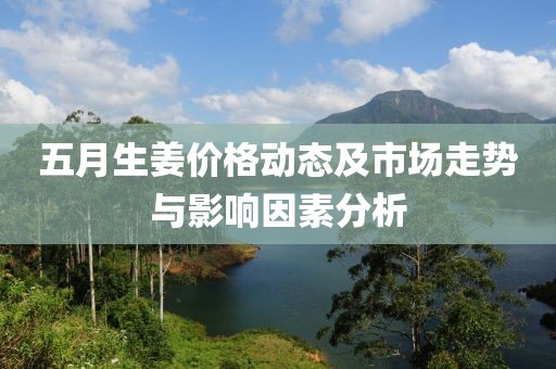 五月生姜價格動態及市場走勢與影響因素分析