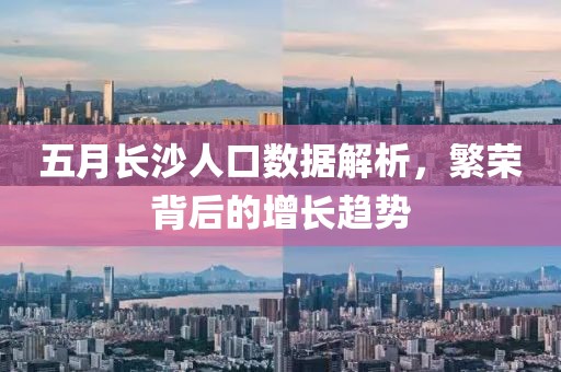 五月長沙人口數據解析,繁榮背后的增長趨勢