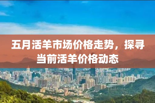 五月活羊市場價格走勢,探尋當前活羊價格動態