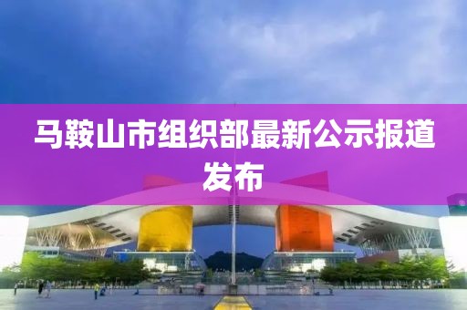 馬鞍山市組織部最新公示報道發布