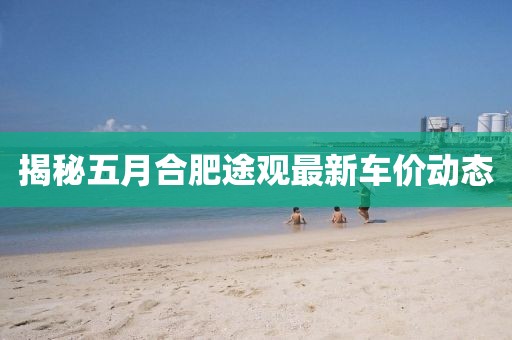 揭秘五月合肥途觀最新車價動態