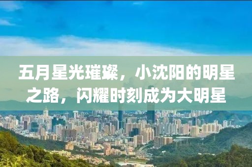 五月星光璀璨,小沈陽的明星之路,閃耀時刻成為大明星