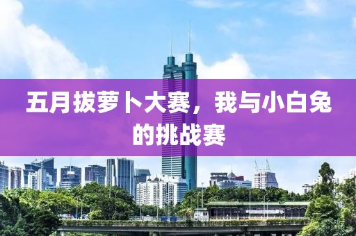 五月拔蘿卜大賽,我與小白兔的挑戰賽