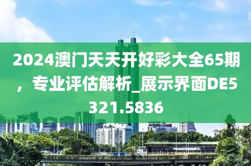 2024澳門(mén)天天開(kāi)好彩大全65期,專(zhuān)業(yè)評(píng)估解析_展示界面DE5321.5836