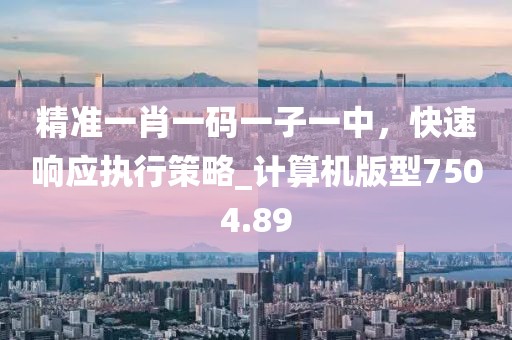 精準一肖一碼一子一中,快速響應執行策略_計算機版型7504.89