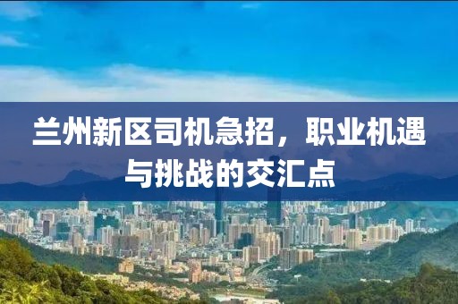 蘭州新區司機急招,職業機遇與挑戰的交匯點