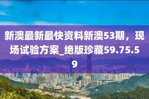 新澳最新最快資料新澳53期，現場試驗方案_絕版珍藏59.75.59