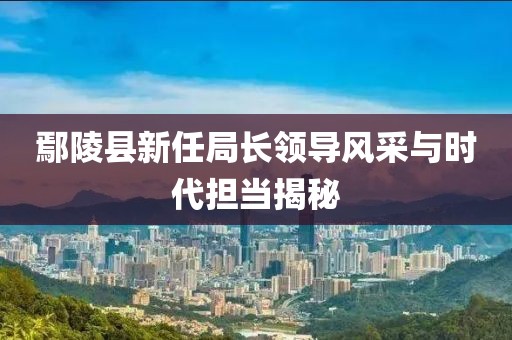 鄢陵縣新任局長領導風采與時代擔當揭秘
